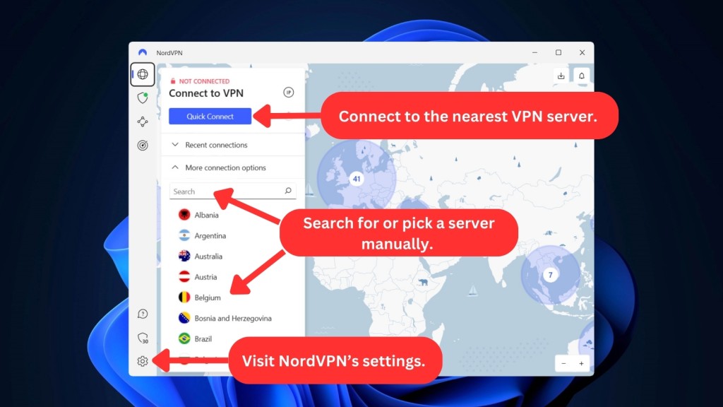 How to connect to NordVPN on Windows