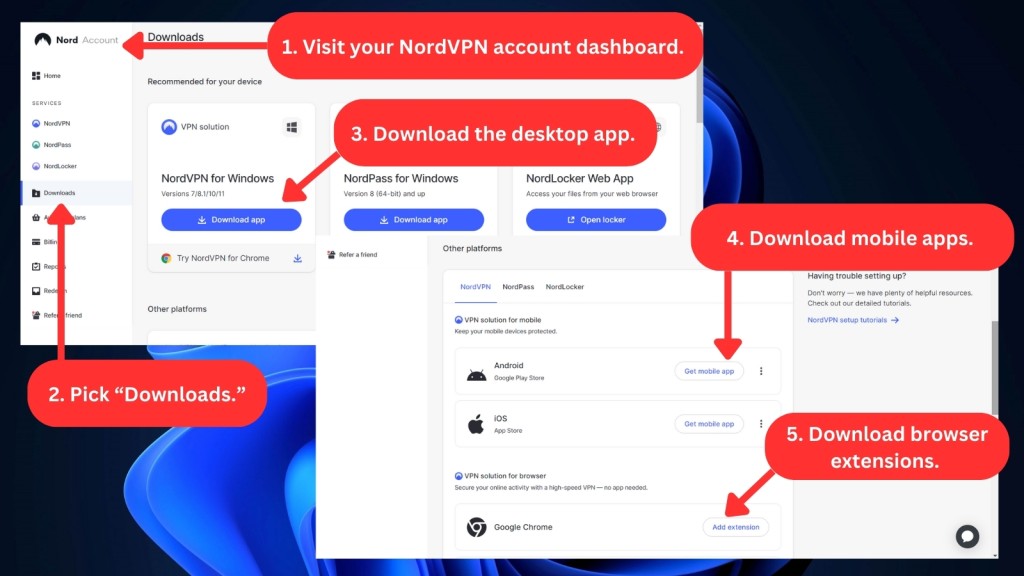 How to download NordVPN native apps