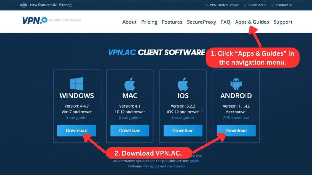 How to download VPN.AC
