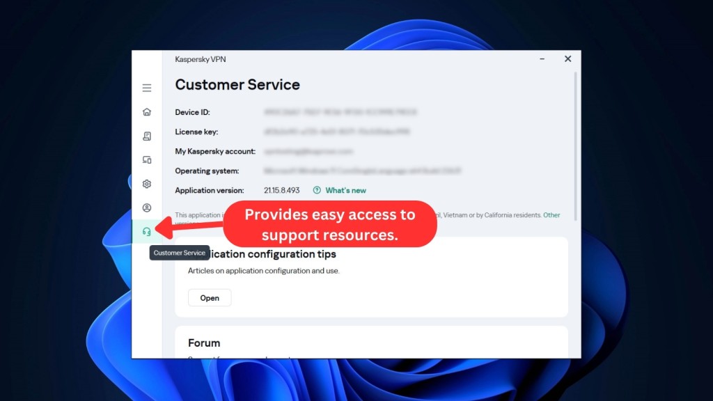 Kaspersky VPN customer support