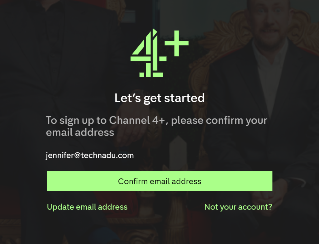 Chanel 4 confirm email address