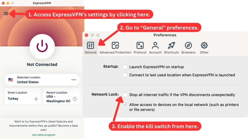 How to enable Kill Switch in ExpressVPN