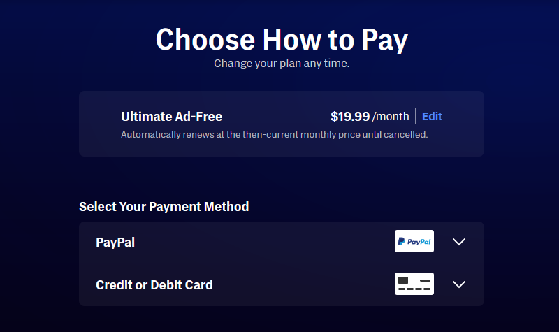 Max payment method selection