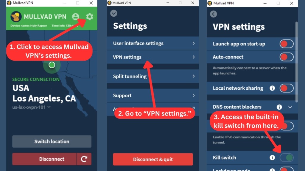Mullvad VPN Kill Switch on Windows