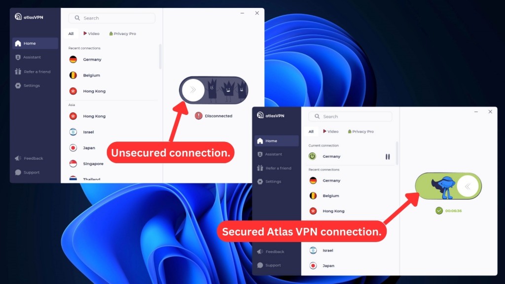 Securing your connection with Atlas VPN
