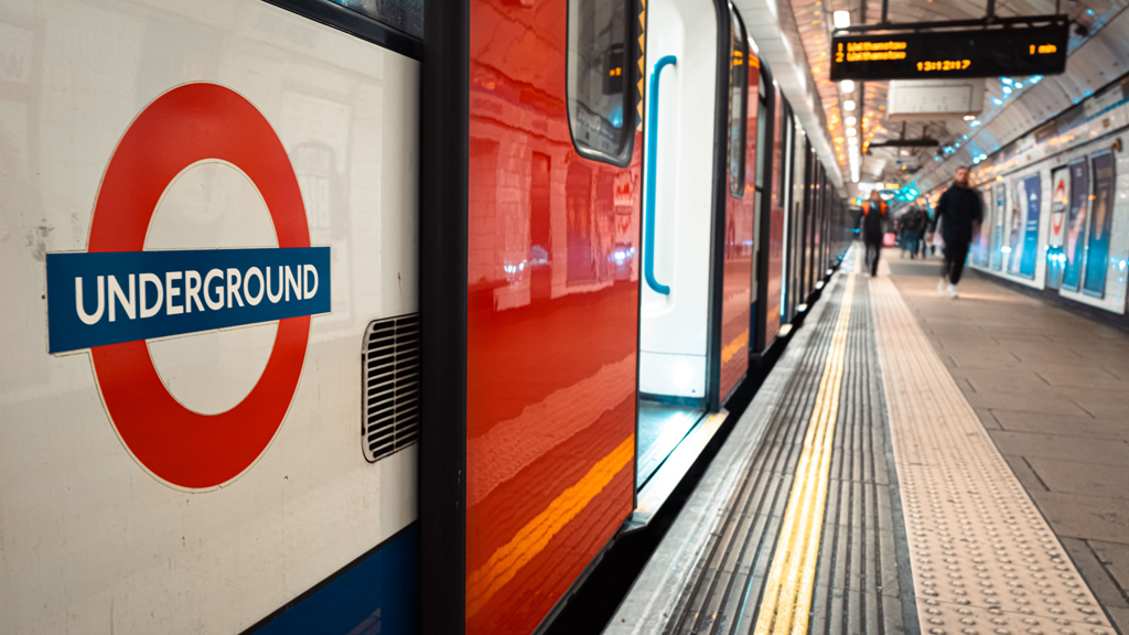 Inside tube station