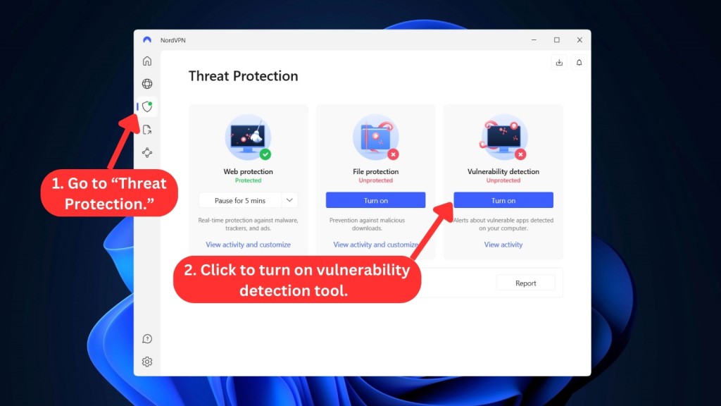 How to enable Threat Protection on NordVPN for Windows