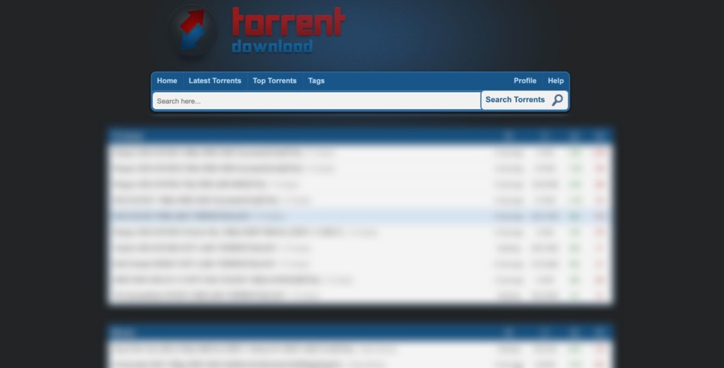 TorrentDownload P2P Home Page