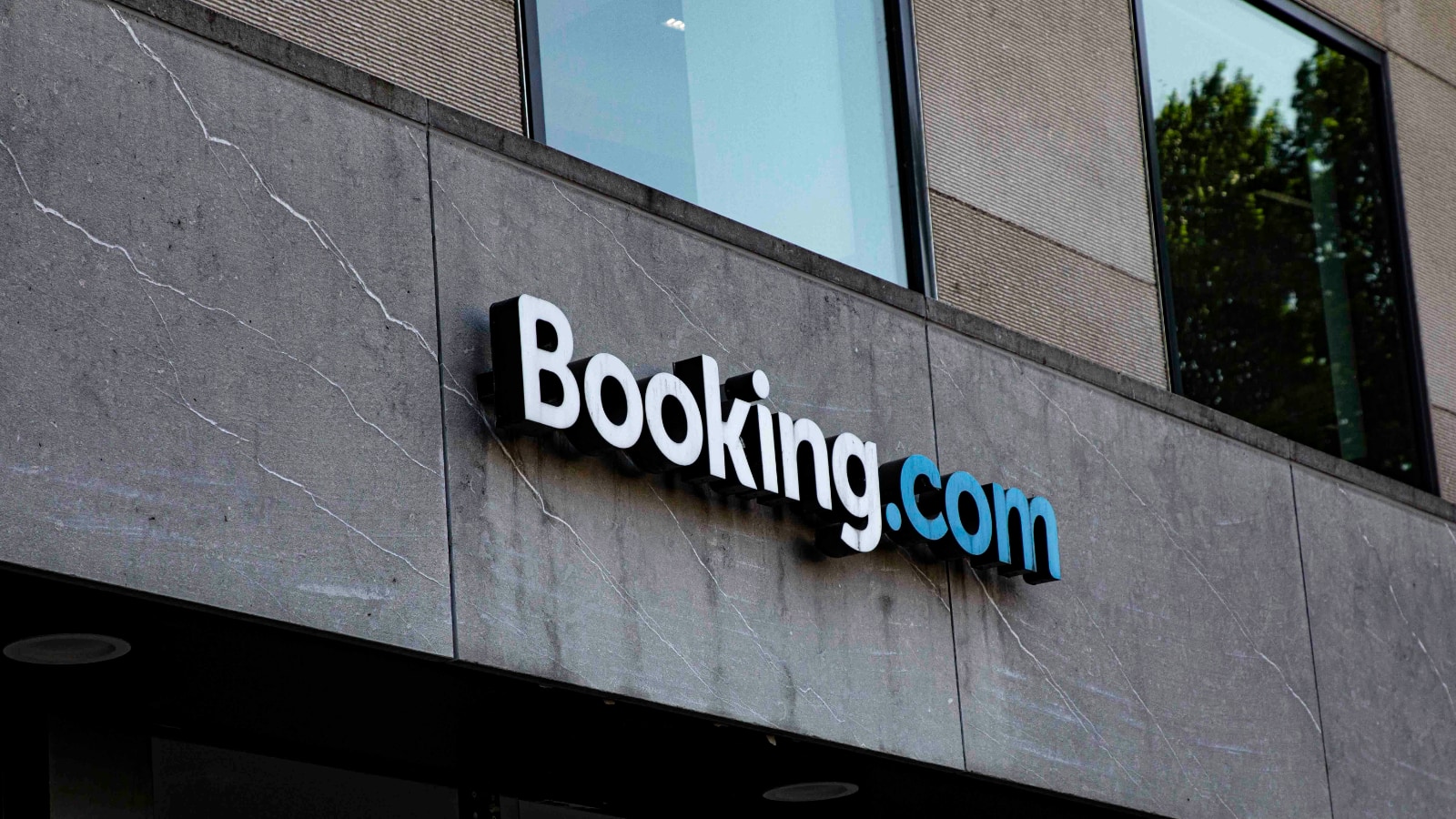 Booking.com Building Sign