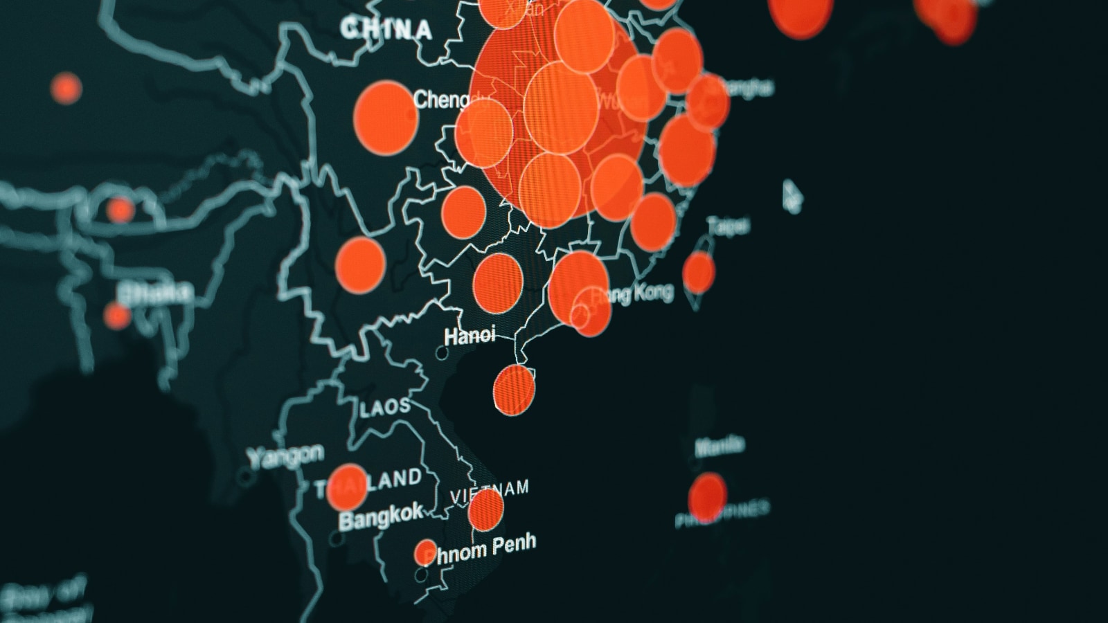 Clusters Over Asian Continent