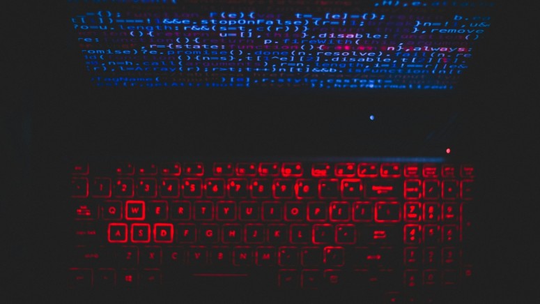 Code on a Screen with Backlit Keyboard