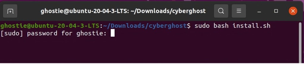 CyberGhost CLI Installation