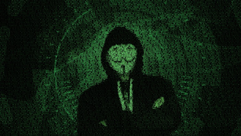 Hacker Illustration Made of Code