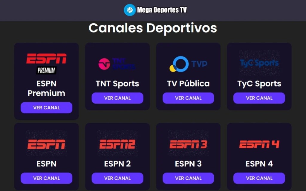 Mega Deportes TV Site