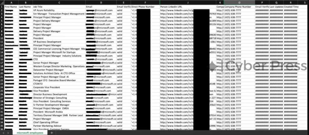 Microsoft Employees Data Leak