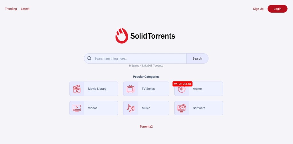 SolidTorrents Website