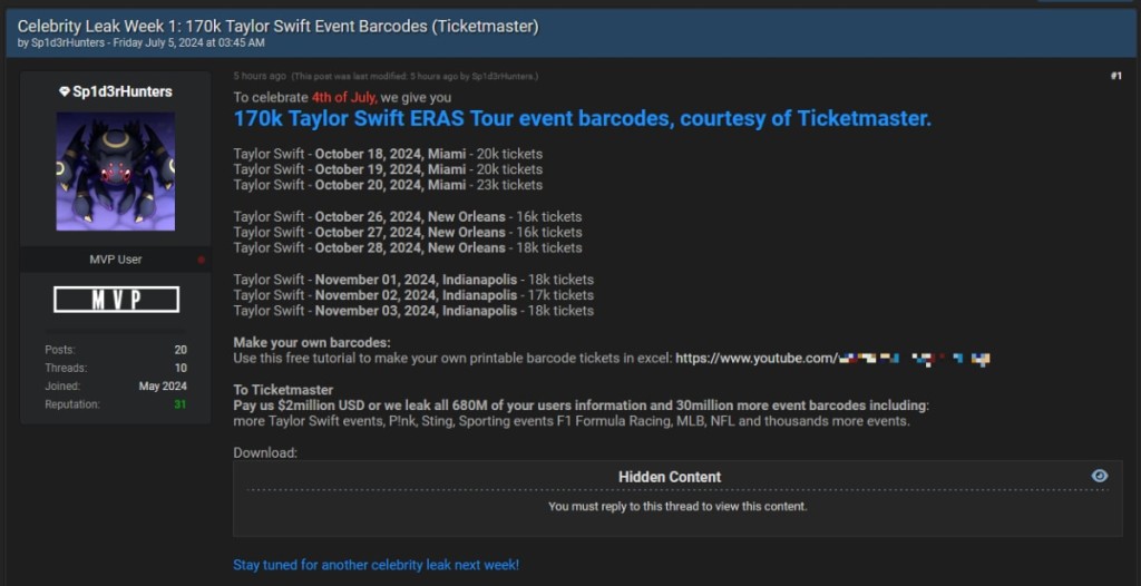 Ticketmaster Data Breach