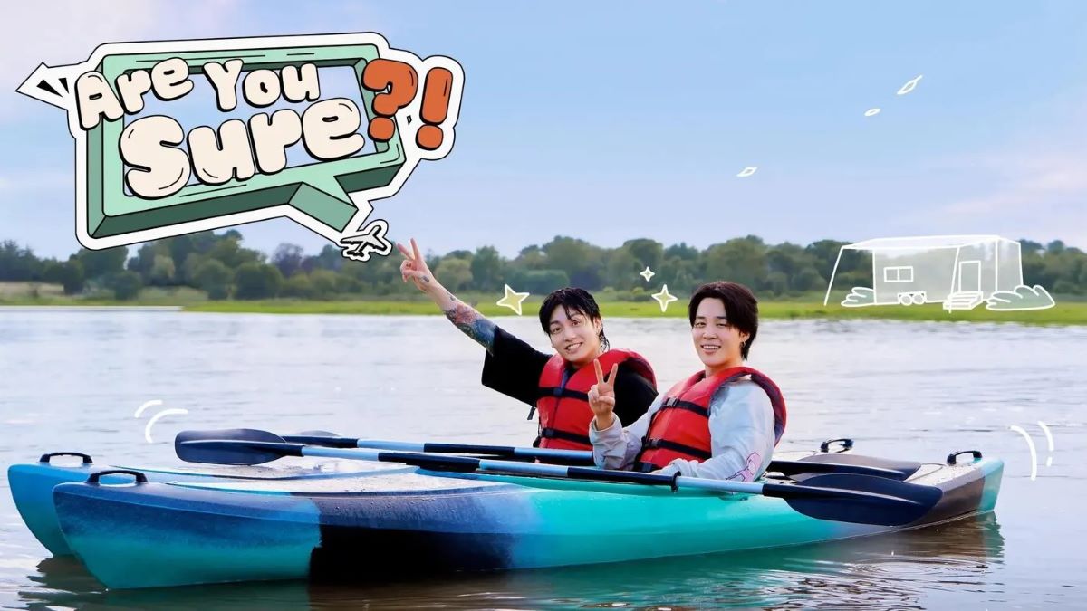 Jimin and Jung Kook in "Are You Sure?!" (Credit: Disney+)