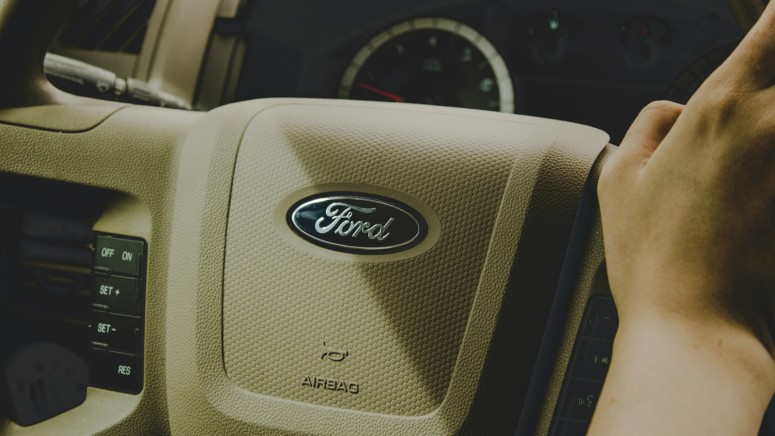 Ford Wheel in Car