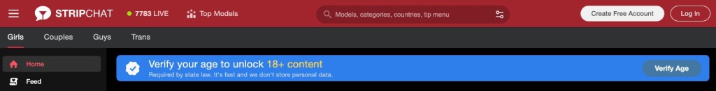 Stripchat Age Verification in Texas