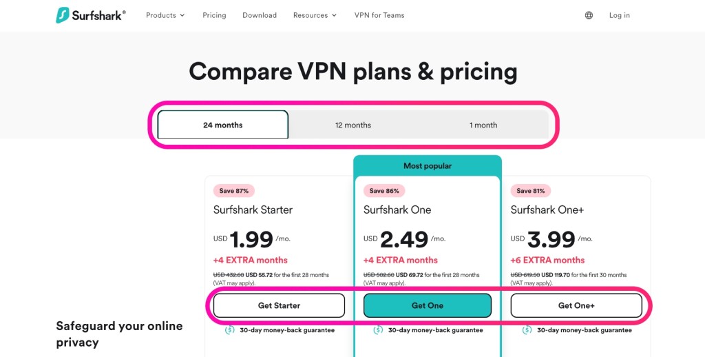 Surfshark BF Pricing Deals