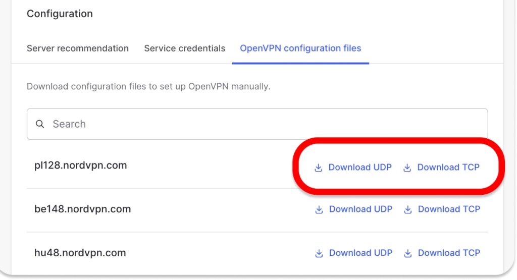 NordVPN OpenVPN Files