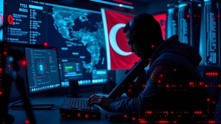 A man in turkey preventing a cyberattack