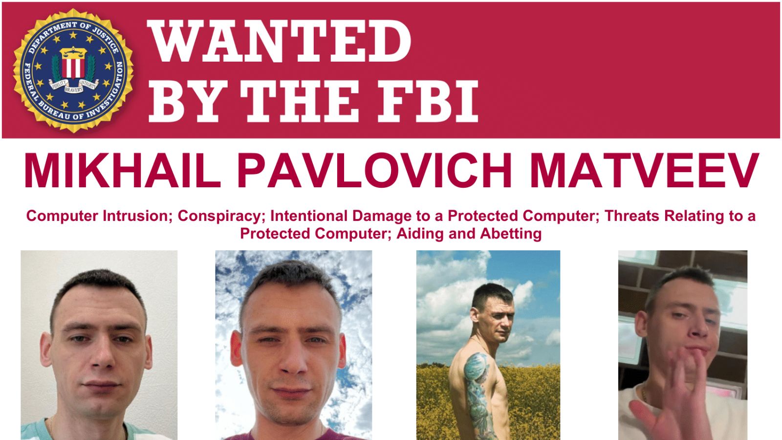 MIKHAIL PAVLOVICH MATVEEV FBI Wanted