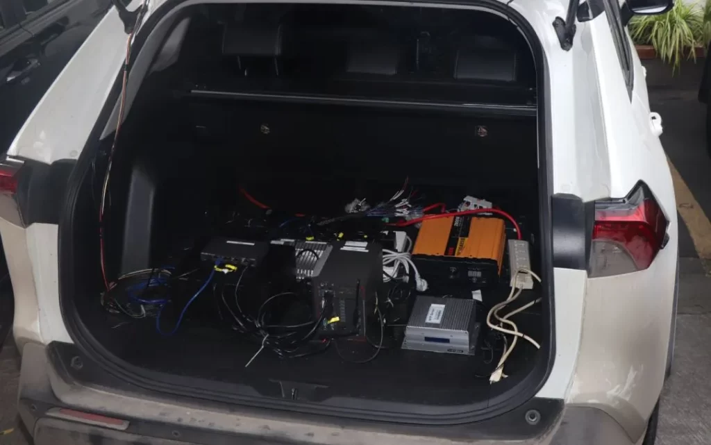 Seized Equipment Allegedly Used by the Arrested Individuals