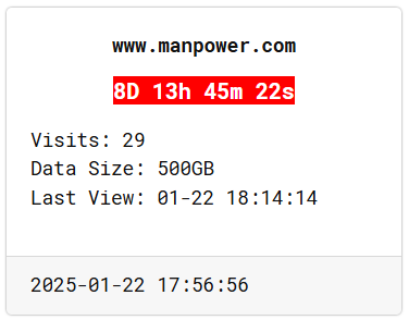 Screenshot of RansomHub group's leak site claiming Manpower data leak.