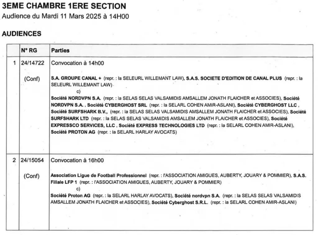 A Screenshot of the Court Document.