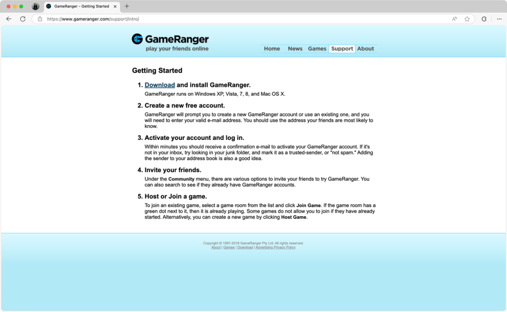 GameRanger Website