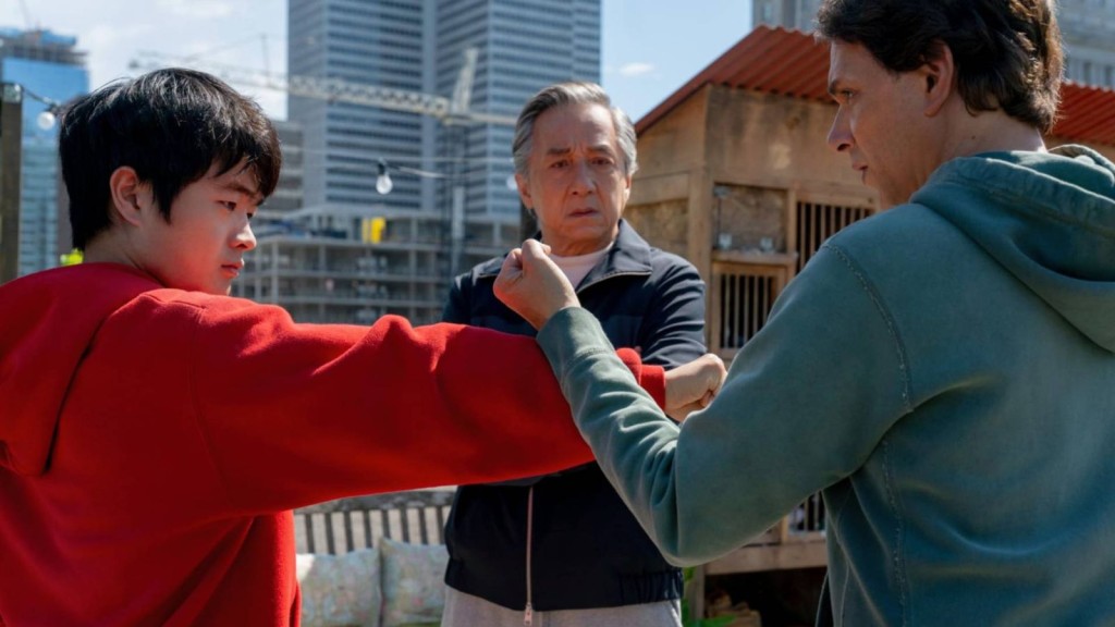 Li Fong, Mr Han, and Daniel LaRusso in Karate Kid Legends