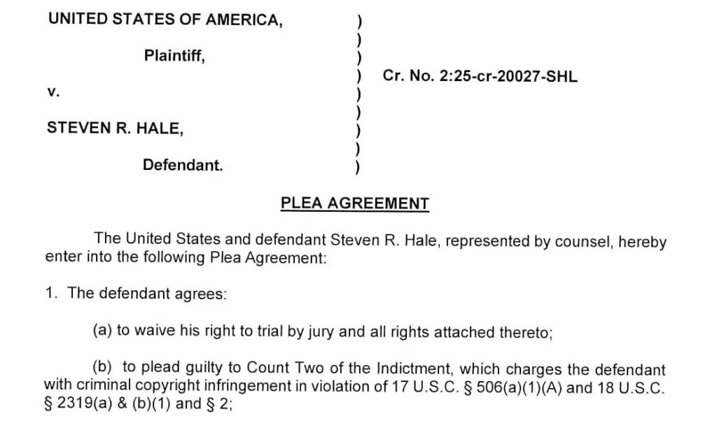 Plea agreement excerpt