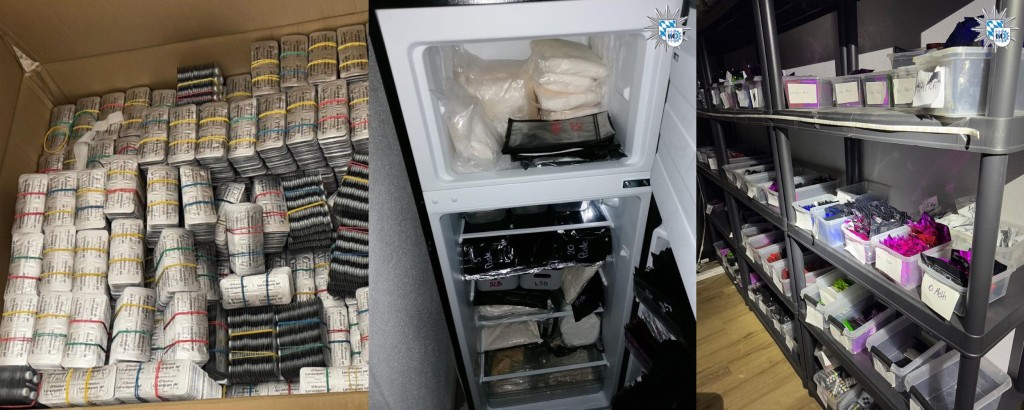 Screenshot of the confiscated drugs from the Pygmalion raids