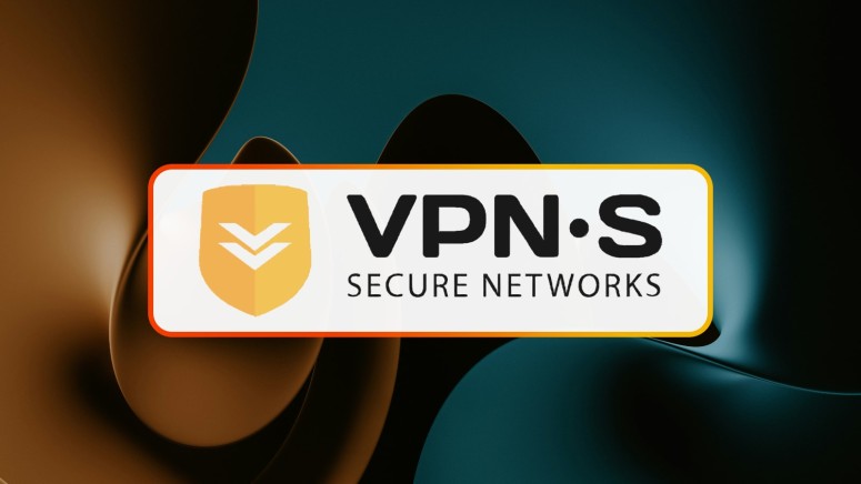VPNSecure Logo with an Abstract Background