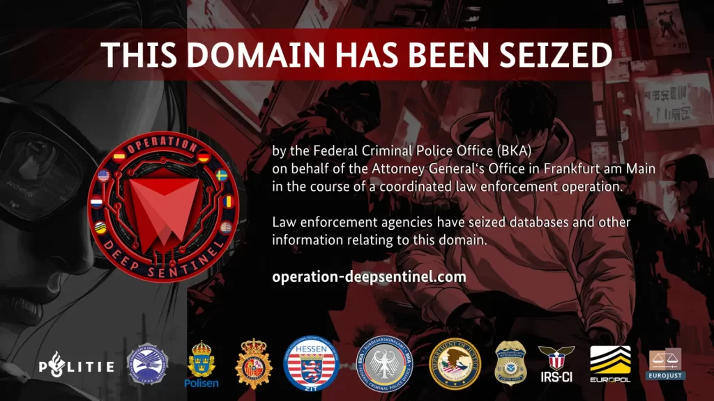 Domain seizure announcement