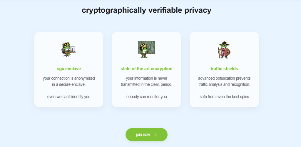 VP.net’s cryptographically verifiable privacy