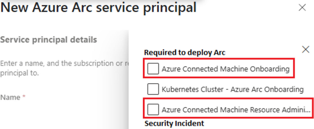 Assigning roles to a new Service Principal for Arc deployment