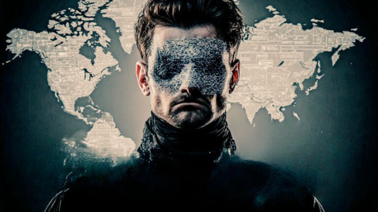 Cryptocurrency Man Globe