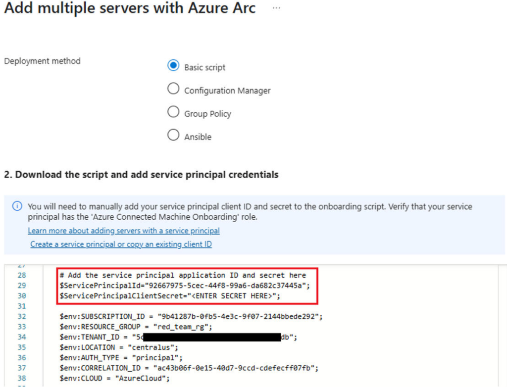 Default script generated by Arc for multi-host deployments