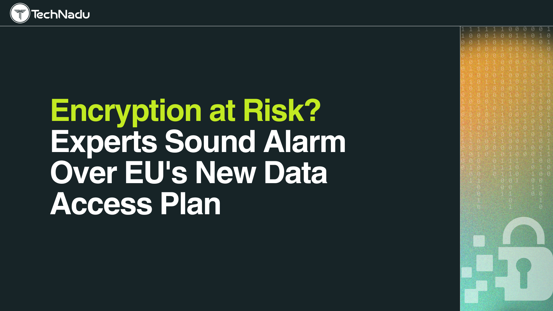 Encryption at Risk Experts Sound Alarm Over EU's New Data Access Plan