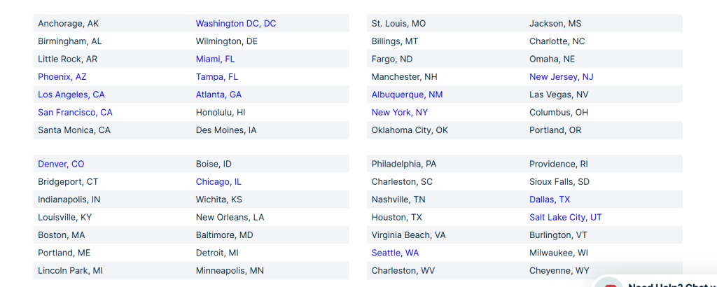 ExpressVPN Updated US Server List
