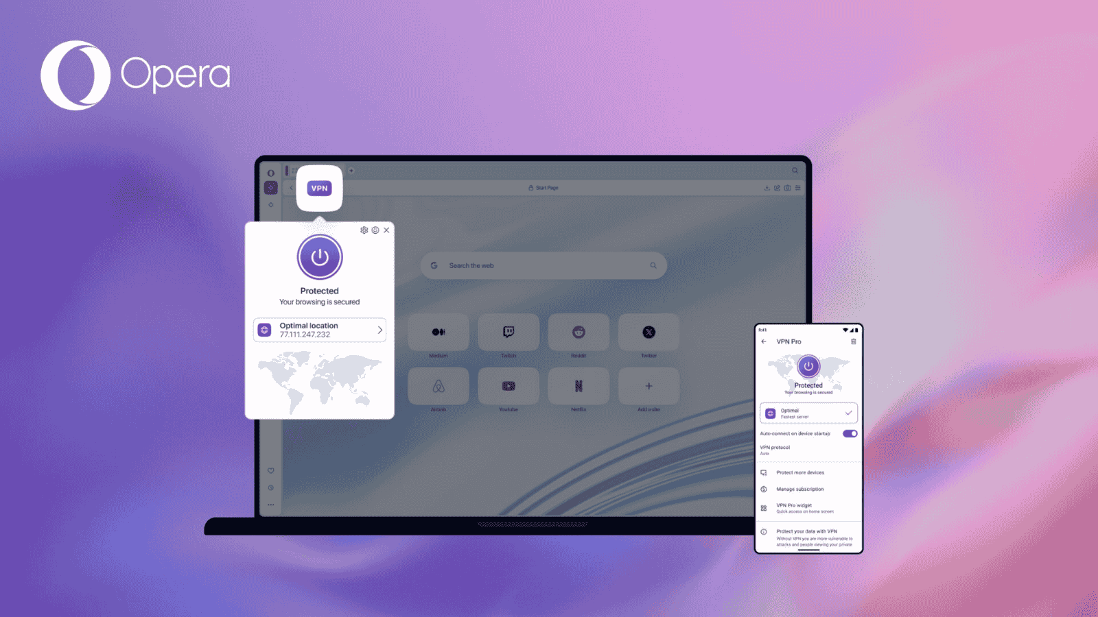 Opera Launches Revamped VPN Pro with Faster Speeds, Lightway Protocol, and More Locations