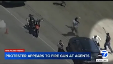 Screenshot of an agitator who fired a gun at law enforcement during these operations | Source: Department of Homeland Security
