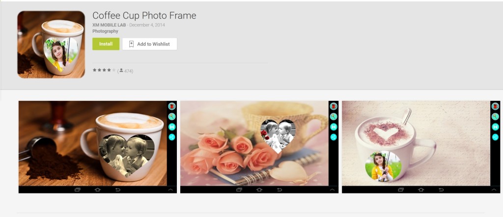 A screenshot showing a former picture frame app that allegedly operates as JET VPN