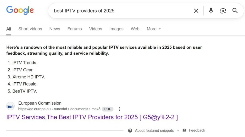 The PDF appeared as the first result for several key search terms and phrases