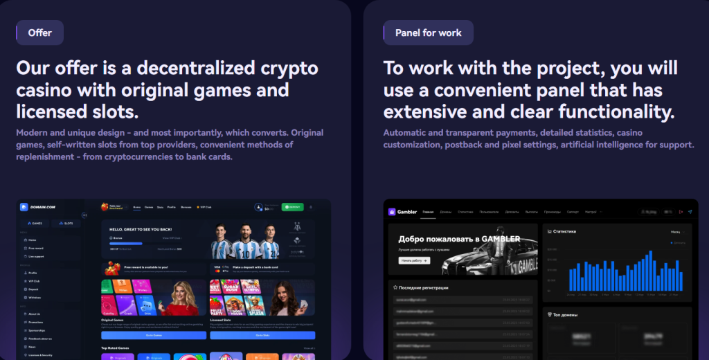 A machine-translated version of Gambler Panel’s affiliate website