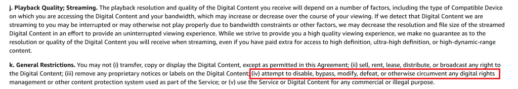 Amazon Prime Video on its rules against people trying to bypass it